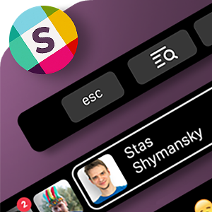Touch Bar interface for Slack