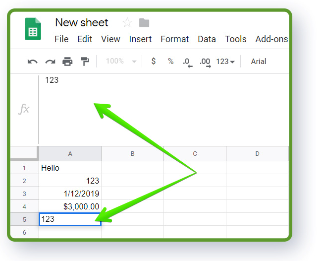 Google Sheets for Beginners - different data types in Gsheets