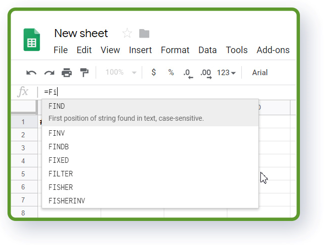 Google Sheets functions