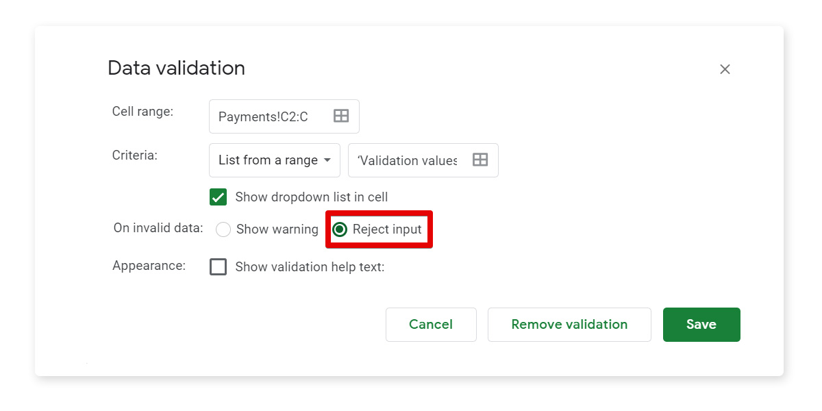 Data-validation-Google-Sheets