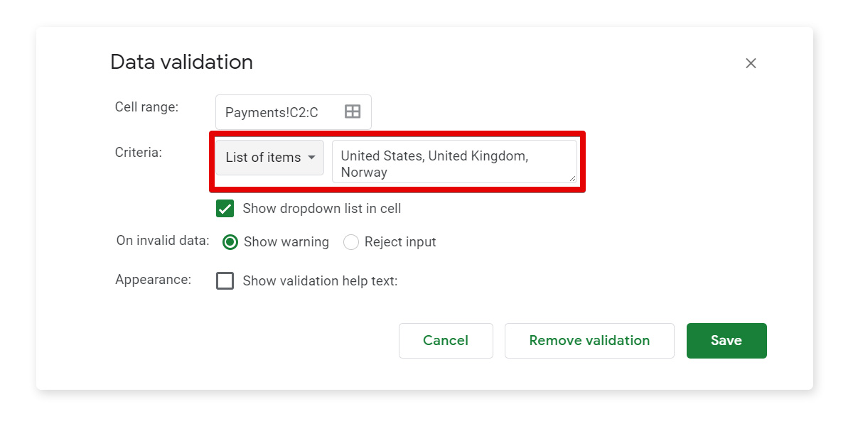 google-sheets-data-validation-how-to-create-drop-down-lists