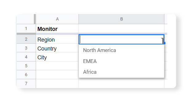 Spreadsheet data validation