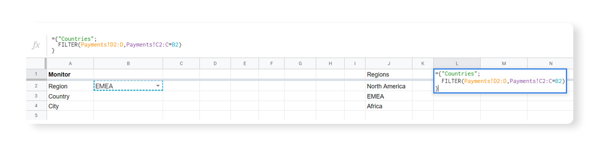 Gsheets data validation