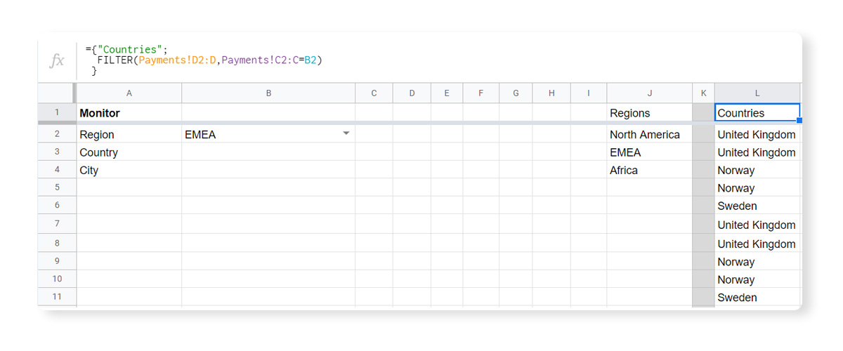 Spreadsheet data validation